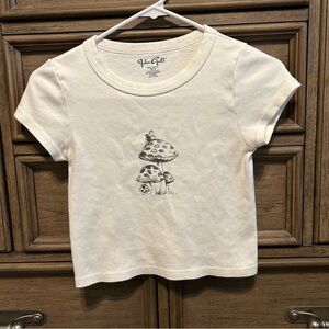 brandy melville mushroom baby tee John Galt